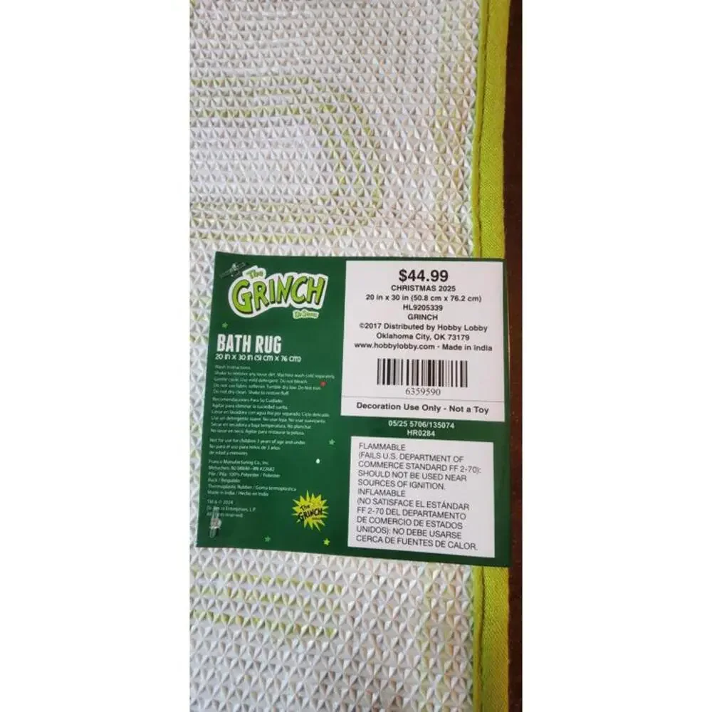 The Grinch Bath Rug Christmas 2025